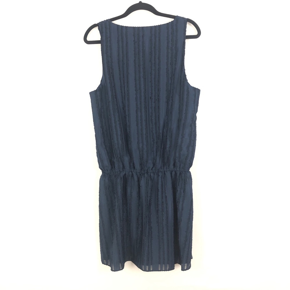 Parker Size L Blue Wrap-front Blouson Dress New - Picture 3 of 4